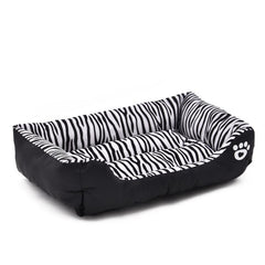 Cozy Zebra-Pattern Dog Sofa Mat Bed