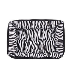 Cozy Zebra-Pattern Dog Sofa Mat Bed