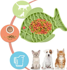 Silicone Lick Mat For Pet Dogs Slow Food Plate Rice Bowl For Small Medium Dog Anti Gulping Choking Feeder Puppy Treat Dispenser