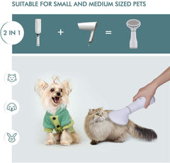 Dog Hair Dryer Brush Dog Blow Dryer with Slicker Brush