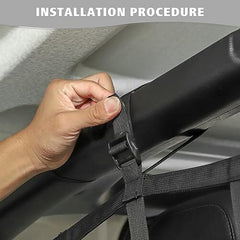 Dog Pet Barrier Back Seat Cargo Net Trunk Organizer with Storage Pockets & Molle System