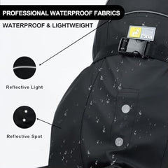 Dog Poncho with Reflective Strap and Transparent Hat Brim (Medium)