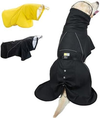 Dog Poncho with Reflective Strap and Transparent Hat Brim (Medium)