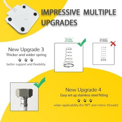 Dog Sprinkler Drinking Water Dispenser with Stainless Steel Braided Hose