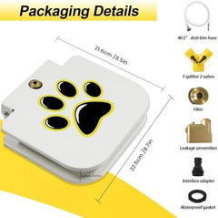 Dog Sprinkler Drinking Water Dispenser with Stainless Steel Braided Hose