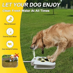 Dog Sprinkler Drinking Water Dispenser with Stainless Steel Braided Hose