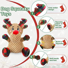 Dog Squeaky Toy with Crinkle Paper