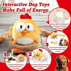 Dog Toys to Keep Them Busy Jumping Music Mode(Chick)