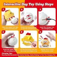 Dog Toys to Keep Them Busy Jumping Music Mode(Chick)