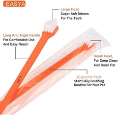 Double Headed Pet Dog Toothbrush for Small Dogs