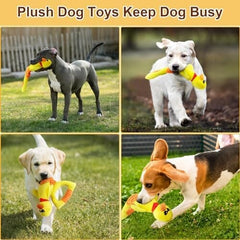Duck Shaped Plush Dog Toys for Boredom