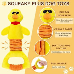 Duck Shaped Plush Dog Toys for Boredom