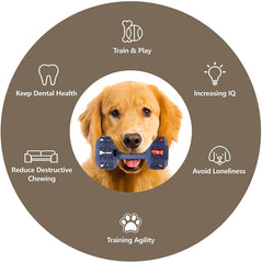 Dumbbell Indestructible Dog Teething Chew Toys