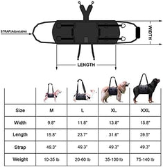 Emergency Backpack Pet Legs Support & Rehabilitation Dog Lift Harness for Large Dogs