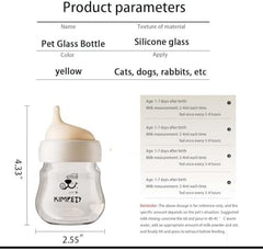 Feeding Bottle with Nipples for Newborn Kittens