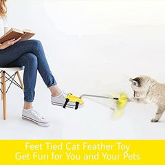 Feet Tied Cat Feather Toy