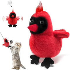 Flapping Bird Cat Toy with Lifelike Bird Chirp