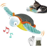 Flapping Fins Cute Turtle Interactive Catnip Toy