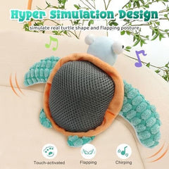 Flapping Fins Cute Turtle Interactive Catnip Toy