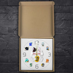 Fortune Cat Cartoon Wall Clock Beckoning Cat Quiet Sweep Wall Watch