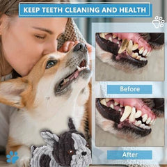 Frenchie Dog Toys Plush Interactive Dog Toy with Crinkle Paper and Squeaker