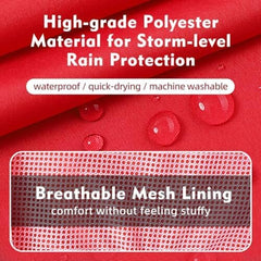 Frog Design Dog Raincoat with Hood and Leash Hole