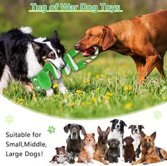 Frog Interactive Squeaky Dog Toys with Pull Rope