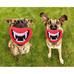 Funny Devil's Lip Squeaky Dog Toy