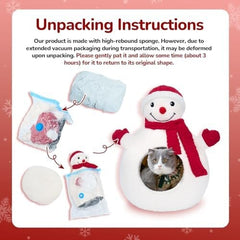 Funny Teddy Fleece Cat Bed Cave for Pets