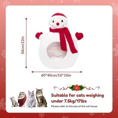 Funny Teddy Fleece Cat Bed Cave for Pets