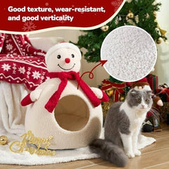 Funny Teddy Fleece Cat Bed Cave for Pets