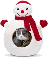 Funny Teddy Fleece Cat Bed Cave for Pets