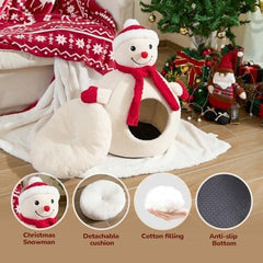 Funny Teddy Fleece Cat Bed Cave for Pets