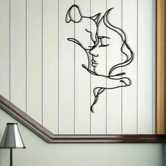 Girl and Cat Wall Decoration for Cat Lovers