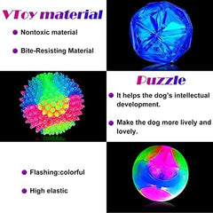 Glow in The Dark Dog Toys Soccer Ball with Straps