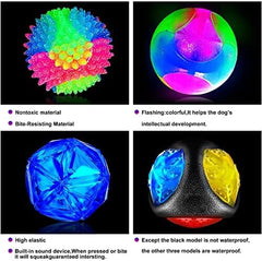 Glow in The Dark Dog Toys Soccer Ball with Straps