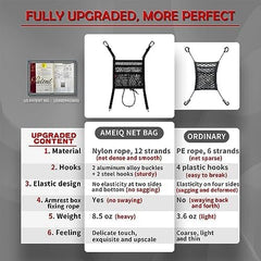 Handbag Holder of 3 Layers Mesh Net Pocket Bag