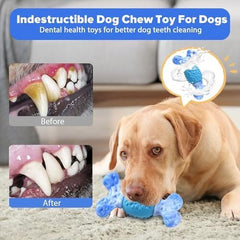 Indestructible Bones Toy for Super Chewers Long Lasting Teeth Cleaning & Milk Flavored