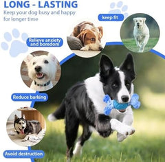 Indestructible Bones Toy for Super Chewers Long Lasting Teeth Cleaning & Milk Flavored