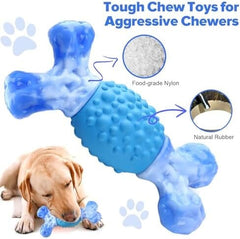 Indestructible Bones Toy for Super Chewers Long Lasting Teeth Cleaning & Milk Flavored