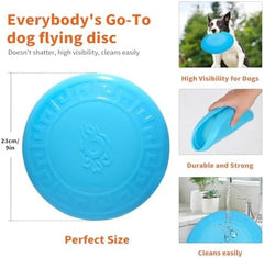 Interactive Rubber Flyer Dog Toys, Put Cloth in Middle for Durability