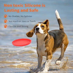 Interactive Rubber Flyer Dog Toys, Put Cloth in Middle for Durability