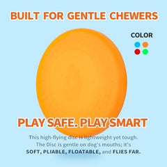 Interactive Rubber Flyer Dog Toys, Put Cloth in Middle for Durability