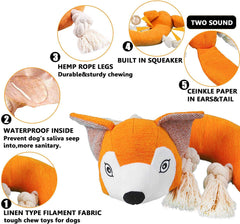 Interactive Stuffed Fox Dog Pet Toys