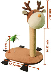 Kitten Scratcher with Feather Toy