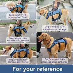 Large Pet Rehabilitation Lifts Vest Adjustable Breathable Straps for Old