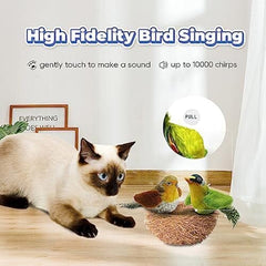 Lifelike Sparrow Interactive Sound Simulation Sparrow Feathers Hanging by Elastic String