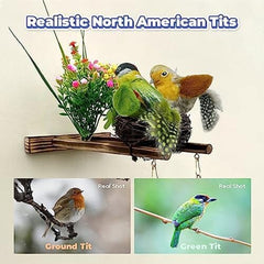 Lifelike Sparrow Interactive Sound Simulation Sparrow Feathers Hanging by Elastic String