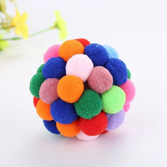 Multi-Color Handmade Bouncy Ball Interactive Cat Toy