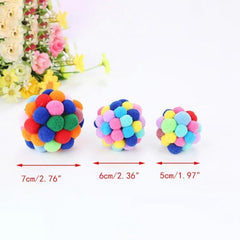 Multi-Color Handmade Bouncy Ball Interactive Cat Toy